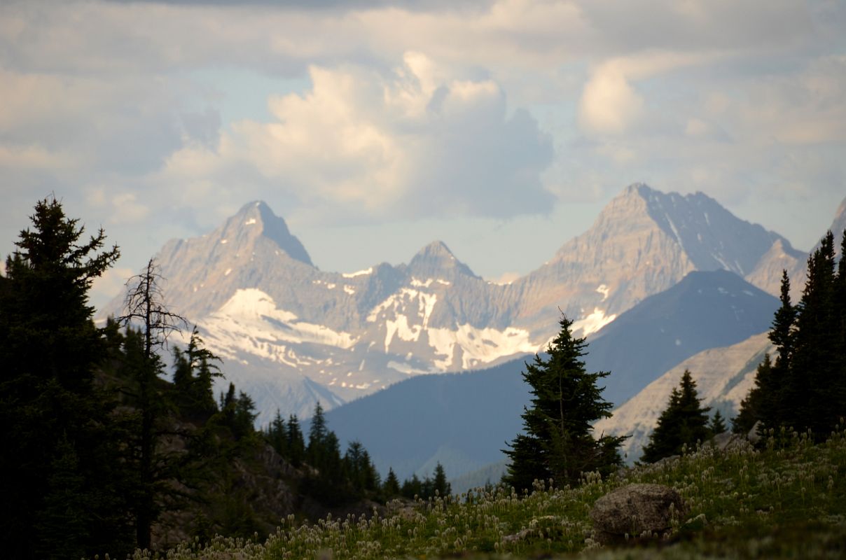 05 Mount Selkirk and Catlin Peak Close Up From Sunshine Meadows On Hike To Mount Assiniboine